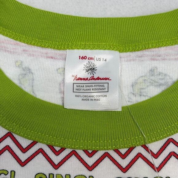 Hanna Andersson Dr Seuss Grinch Fair Isle Pajama Set Youth Size 160cm US 14 - Picture 6 of 12